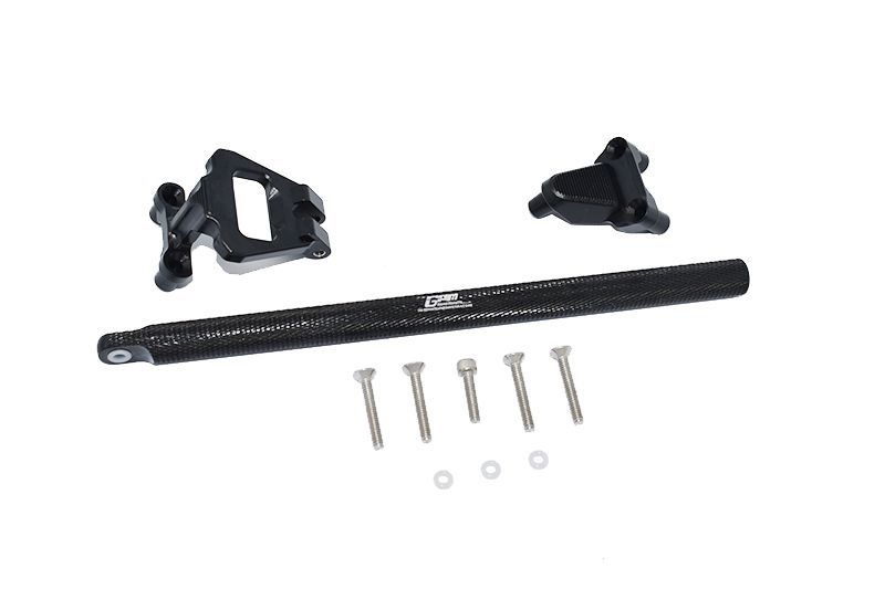 GPM Alu Chassis Verstärkung oben schwarz Traxxas Hoss
