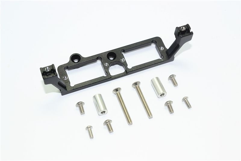 GPM Alu Diffsperre Servobefestigung v/h schwarz Traxxas Traxxas4 & 6