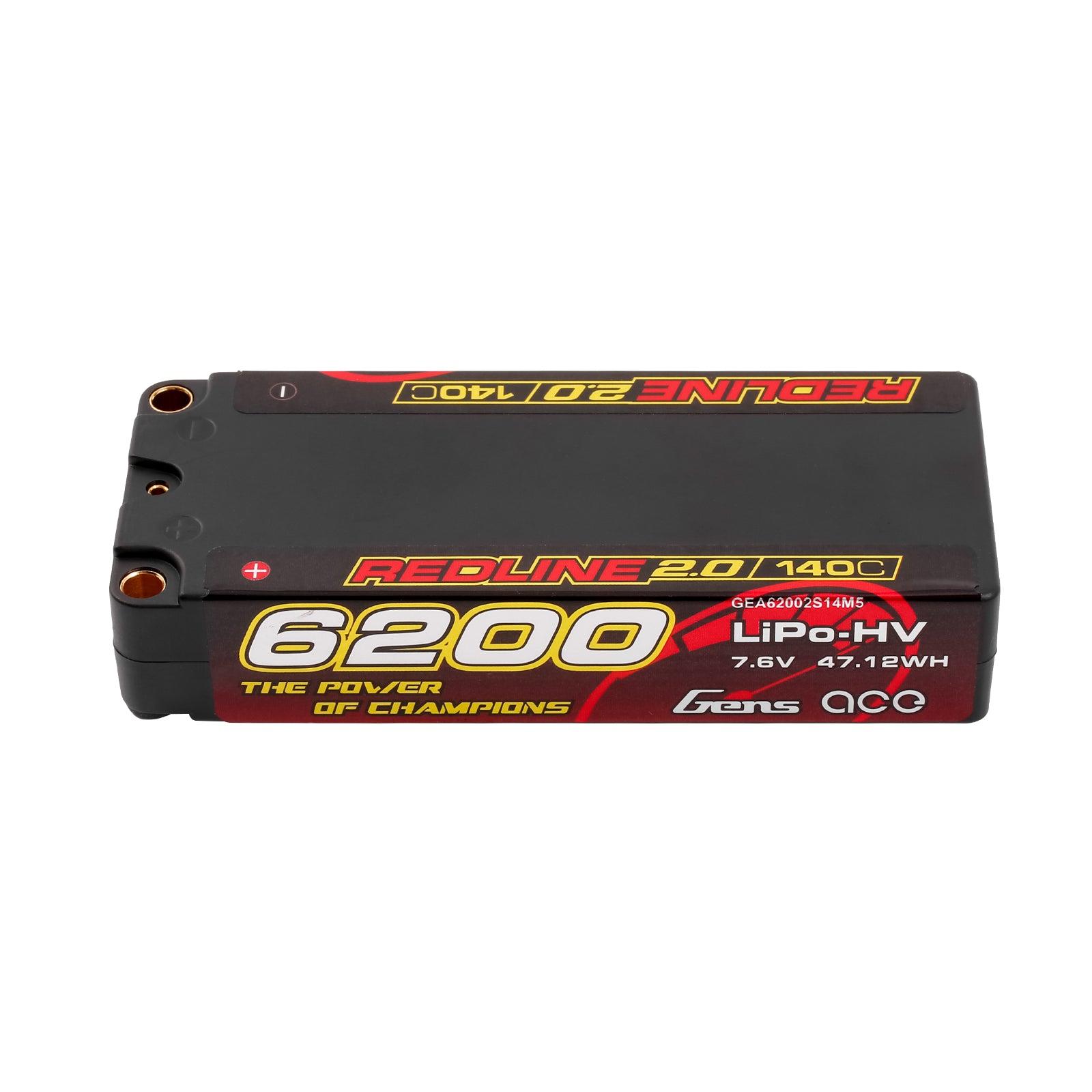 Gens Ace Rotline 2.0 Series 6200mAh 2S1P 7.6V 140C HardCase HV Lipo Akku Pack mit Hardcase 132# GEA62002S14M5