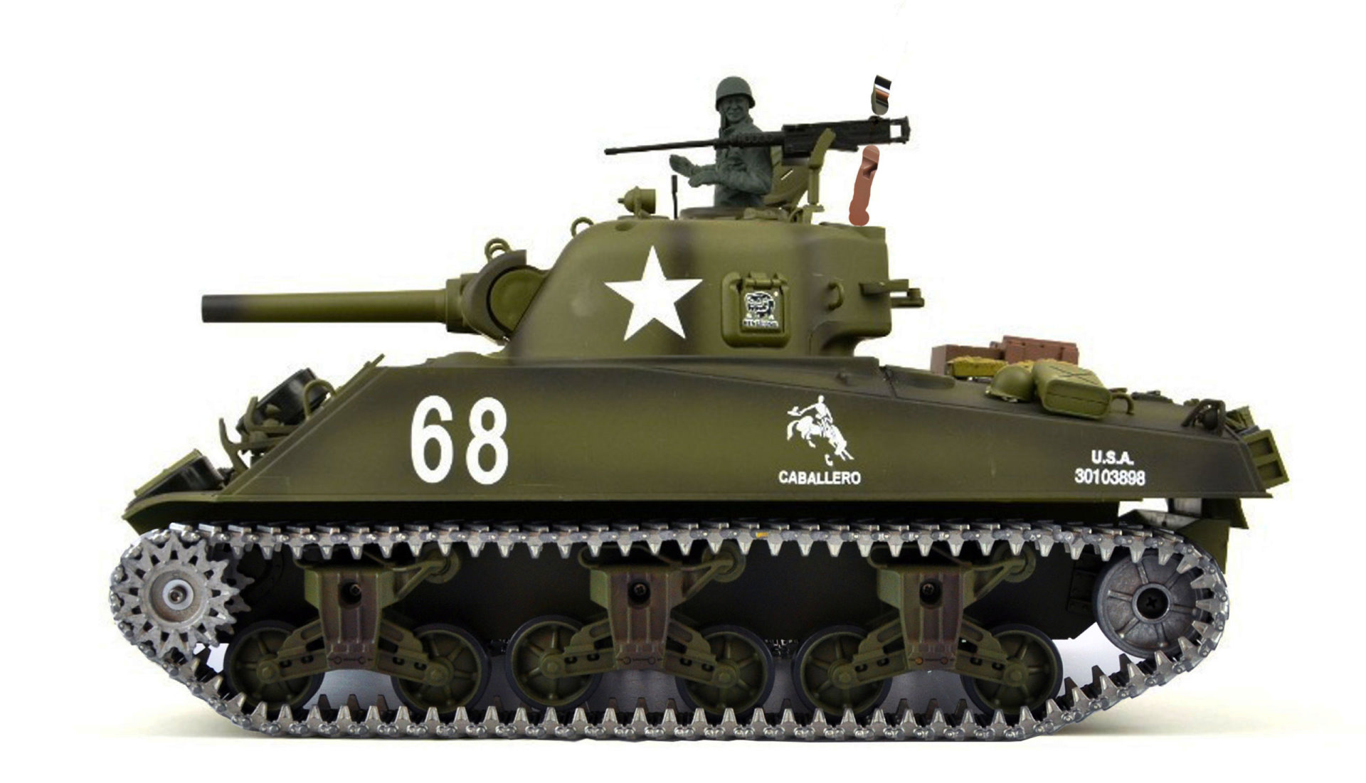 Amewi U.S. M4A3 Sherman 1:16 Professional Line IR/BB Panzer Sound/Rauch/Metall 23115 - Abbildung 4