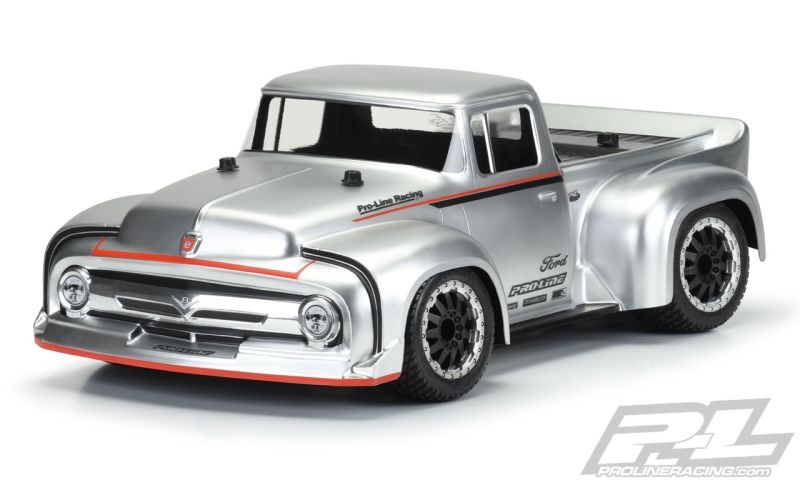 Pro-Line 1956 Ford F-100 Pro-Touring Street Truck Karo klar für Slash 2WD + 4x4 & 1:10 Rally - erfordert 2.8 Felgen 3514-00