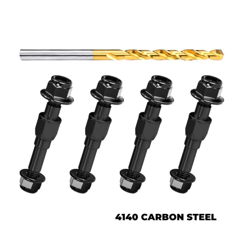 GPM Carbon-Stahl Dämpferhalter für Dämpferbrücke (4) schwarz ARRMA 1/8 Kraton 6S EXB /  Kraton/Notorius 6S MKV6005SBK
