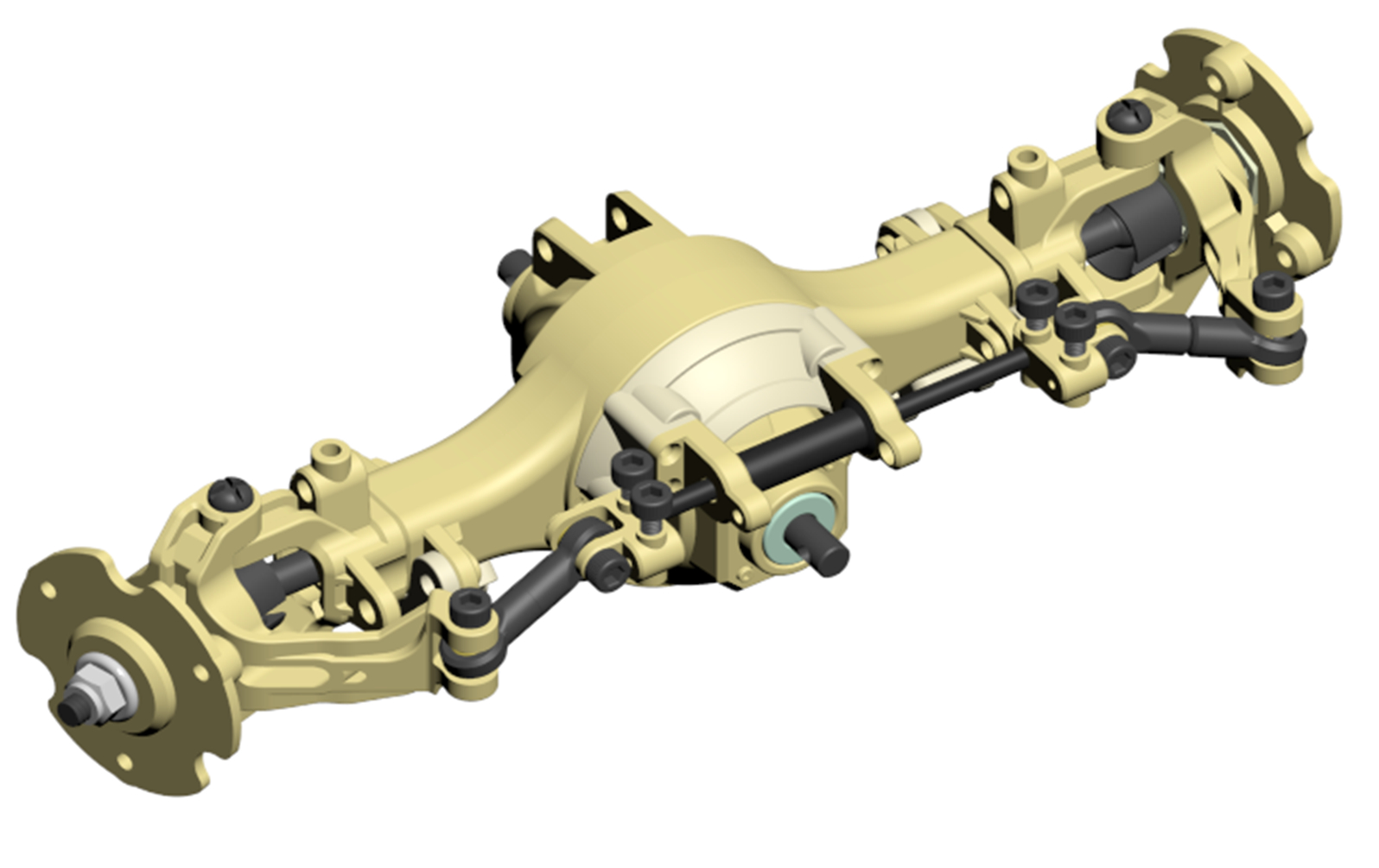 Amewi Lenkachse 2 vorne komplett montiert für 8x8 Truck sand T001