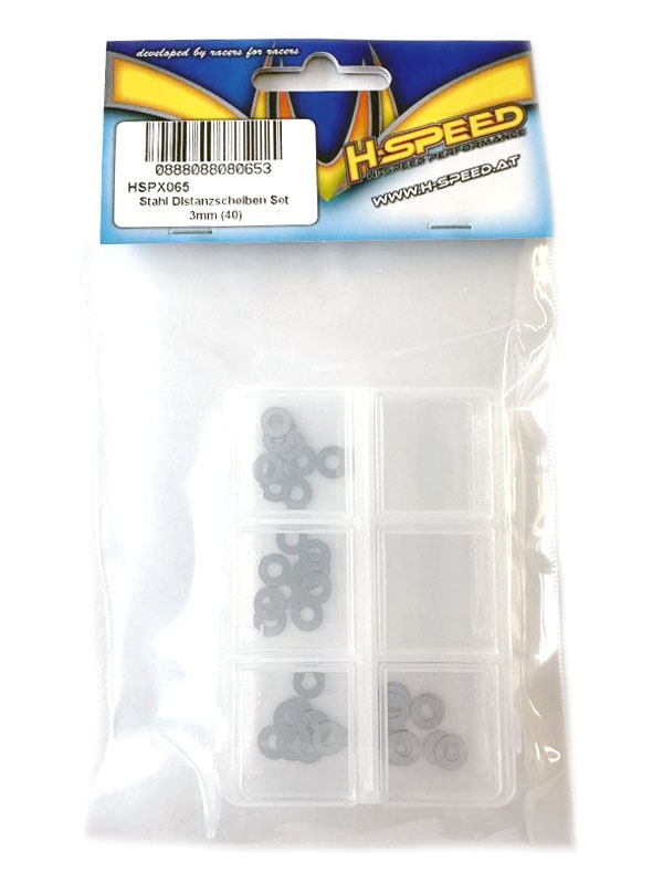 H-SPEED Stahl Distanzscheiben Set 3mm (40) HSPX065