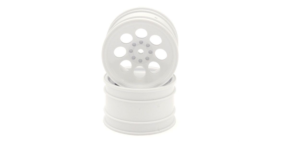 Kyosho Felgen 8 Loecher 50mm. (2) Turbo Optima - Weiss OTH245W