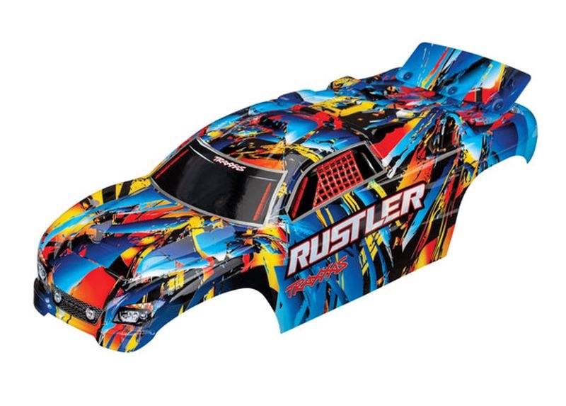 Traxxas 3748 Karo Rustler Rock n' Roll (lackiert + Aufkleber)
