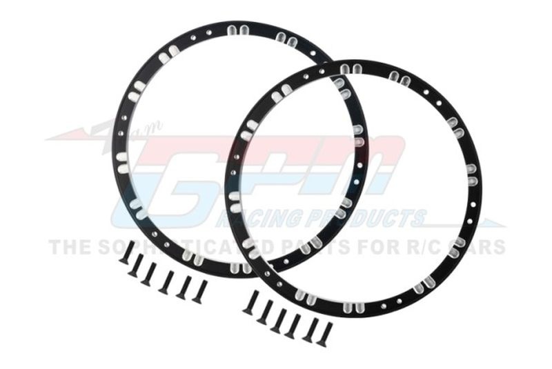 GPM ALU 7075 REAR WHEEL REINFORCEMENT RINGS SET 1/4 PROMOTO-MX MOTORCYCLE RTR MX0505RBK
