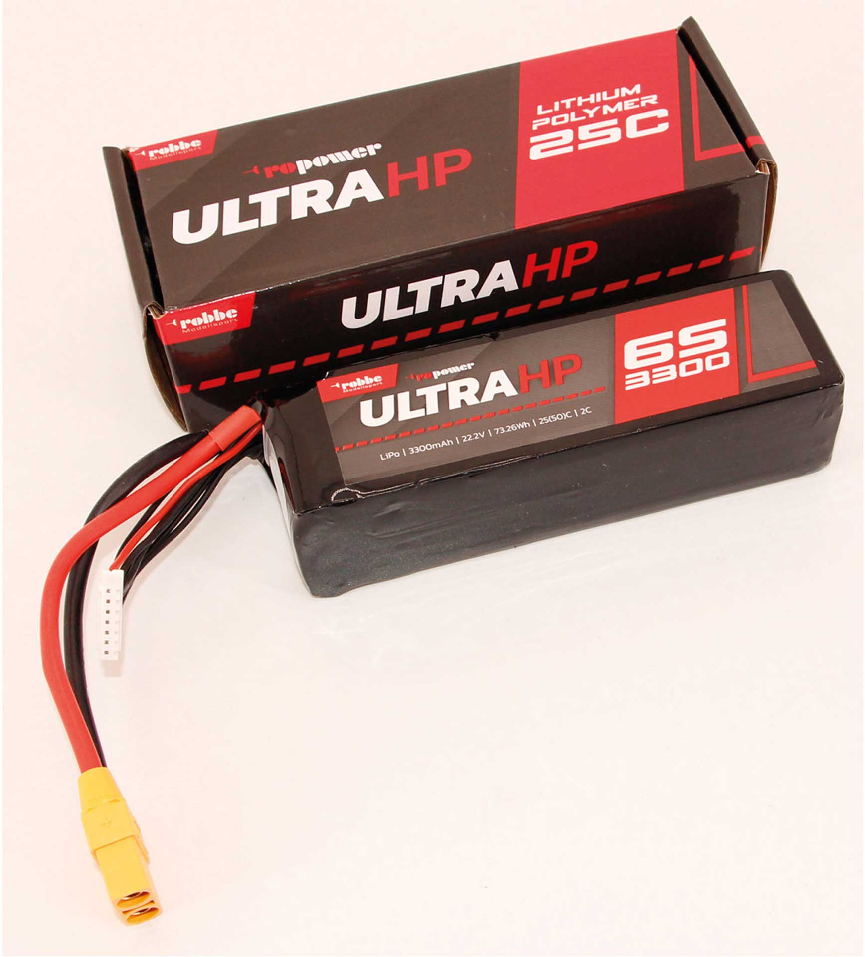 Robbe RO-POWER ULTRA HP 3300MAH 22,2 VOLT 6S 25(50)C LIPO AKKU 7343