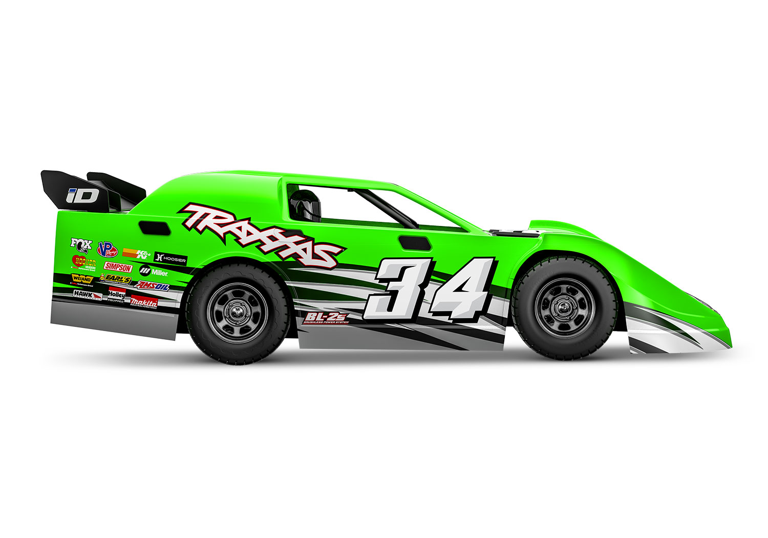 Traxxas Slash Modified Late-Model Competition BL-2S grün 1/10 Dirt Oval Racer RTR Brushless 104364-74 - Abbildung 4