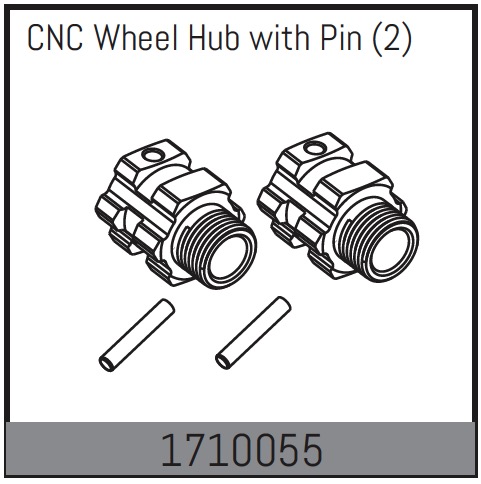 Absima CNC Radnaben mit Pin (2 St.) 1710055