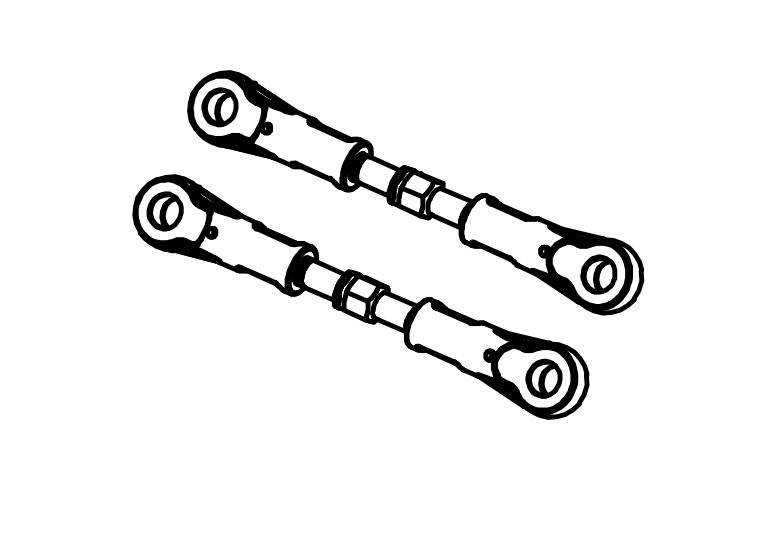 Absima Adjustable Steering Rods (2) 1610133
