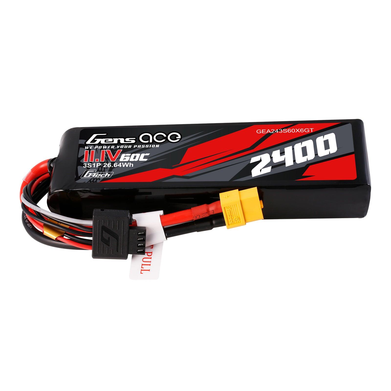 Gens Ace G-Tech 2400mAh 3S 11.1V 60C Lipo Akku mit XT60 Stecker GEA243S60X6GT