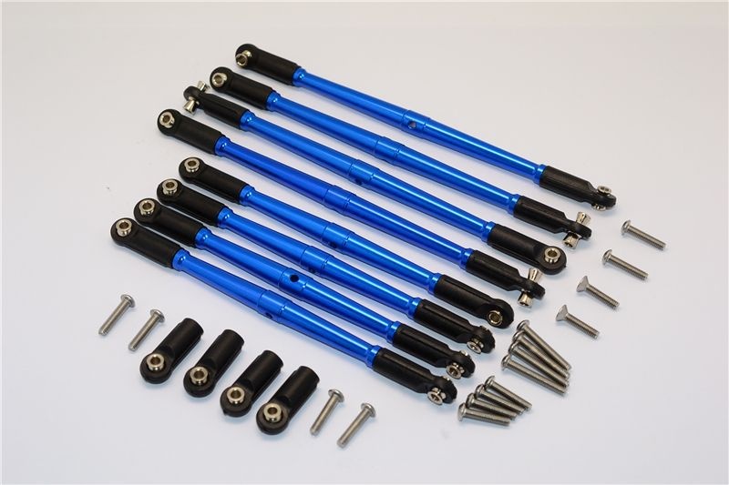 GPM Alu Spurstangen Set blau Traxxas 1/10 E-Revo Alt
