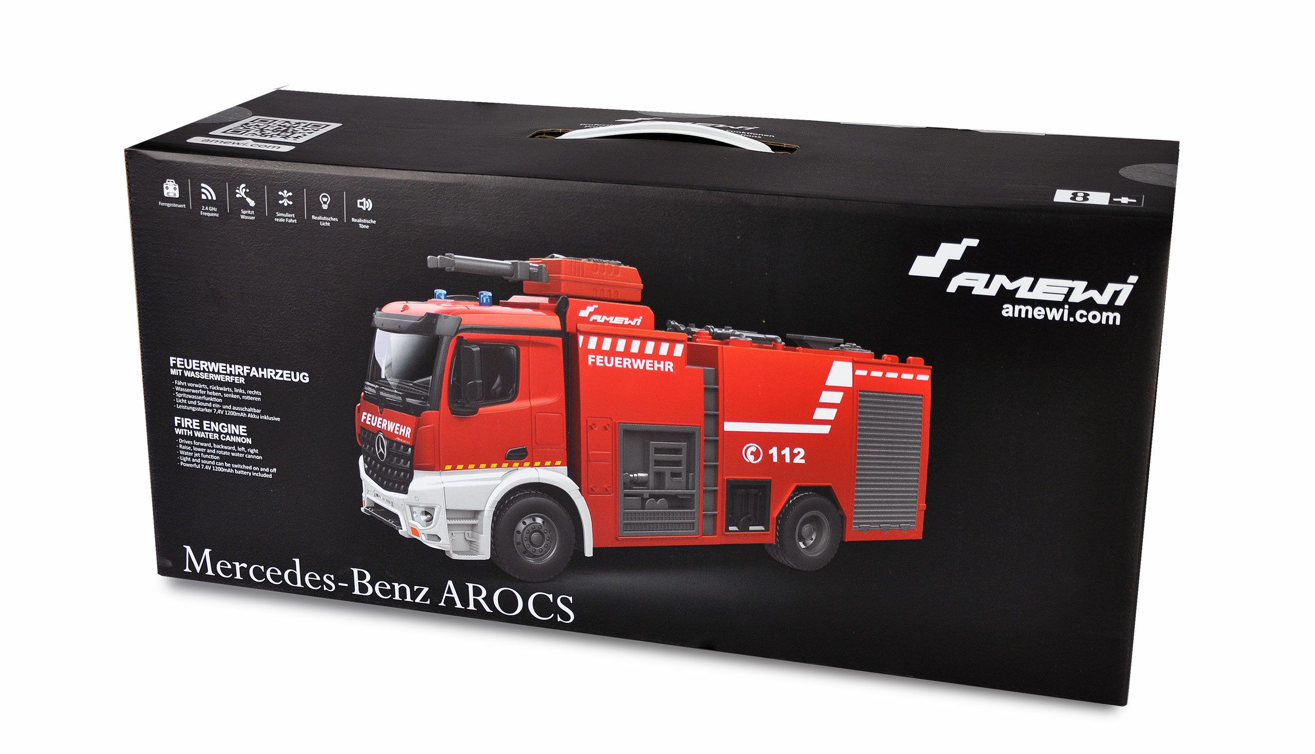 Amewi Mercedes-Benz Feuerwehr Löschfahrzeug 1:18 RTR 22503