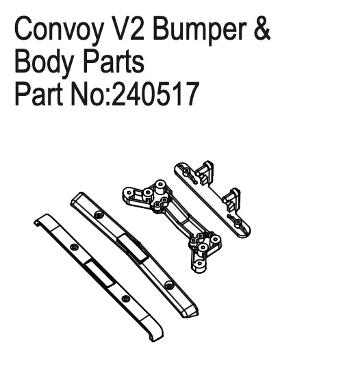 Hobby Plus Bumper & Body Parts for Convoy EVO V2 240517