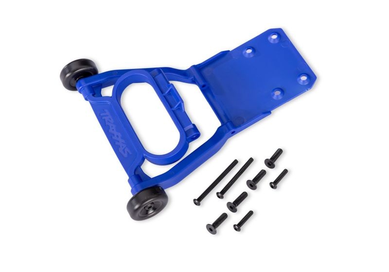 Traxxas Wheelie bar komplett blau 2WD Stampede, Rustler, Bandit (für Magnum 272) 3763-BLUE