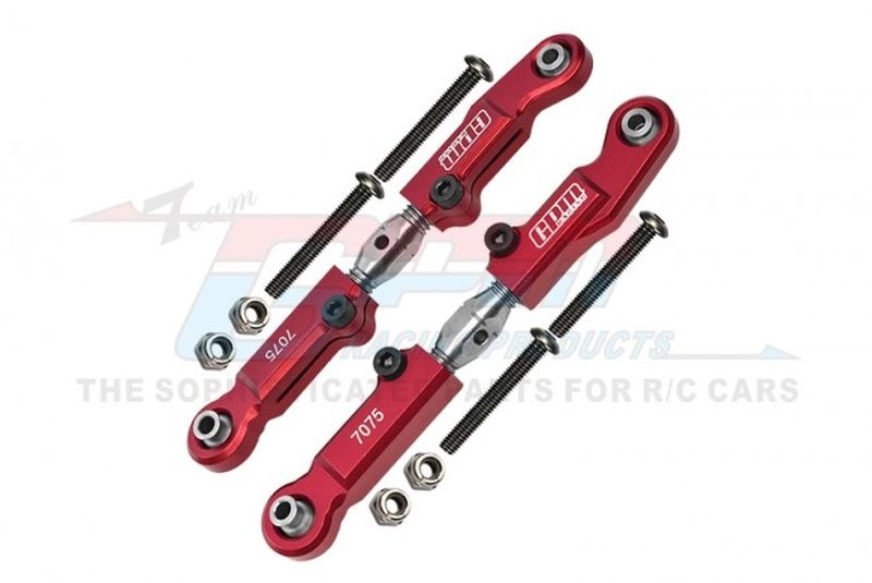 GPM Edelstahl Spurstange m. Alu-Kugelpfannen oben hinten rot ARRMA Limitless, Infraction 6s MAF057SNR