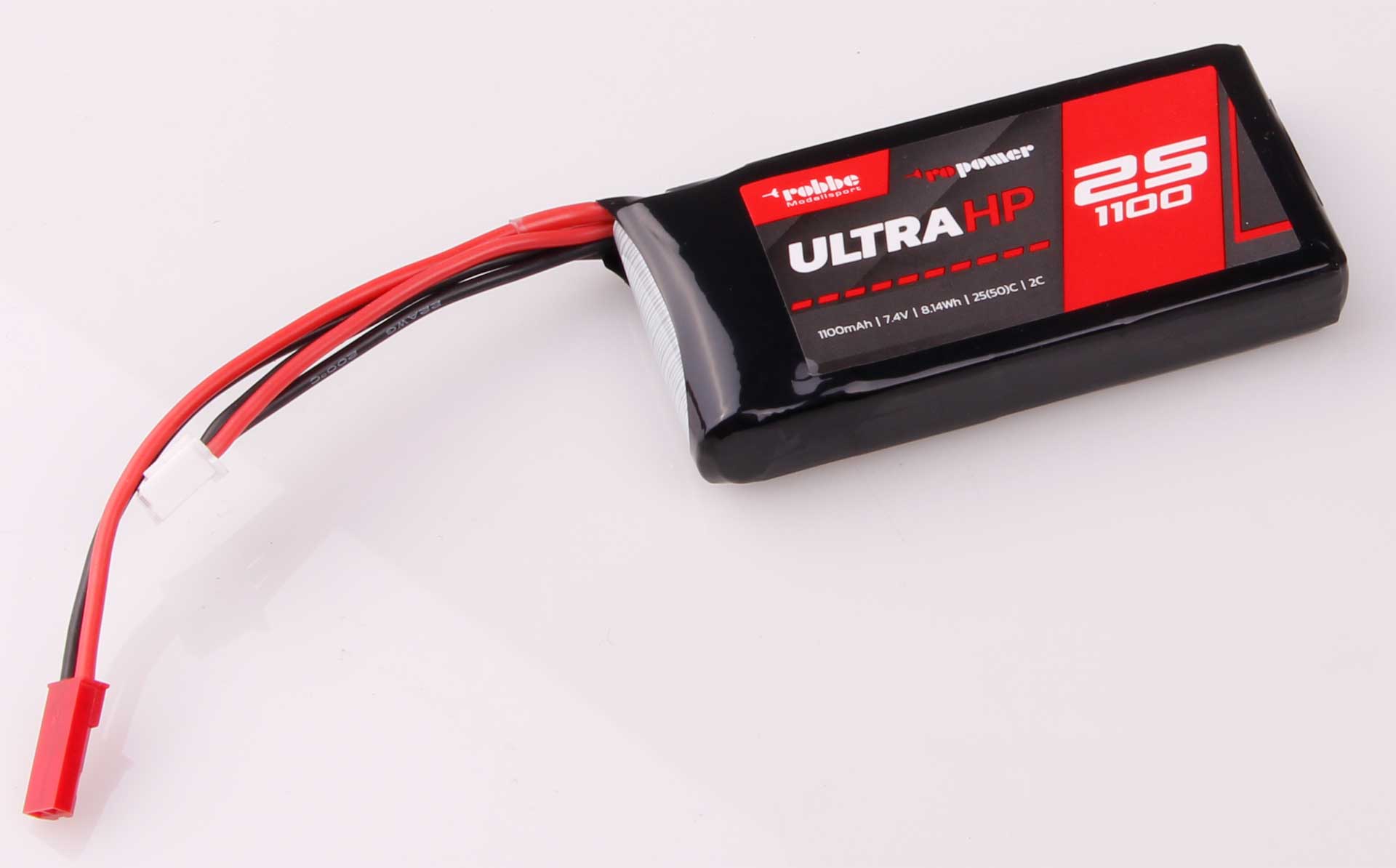 Robbe RO-POWER ULTRA HP 1100MAH 7,4 VOLT 2S 25(50)C LIPO AKKU, BEC STECKER 7402