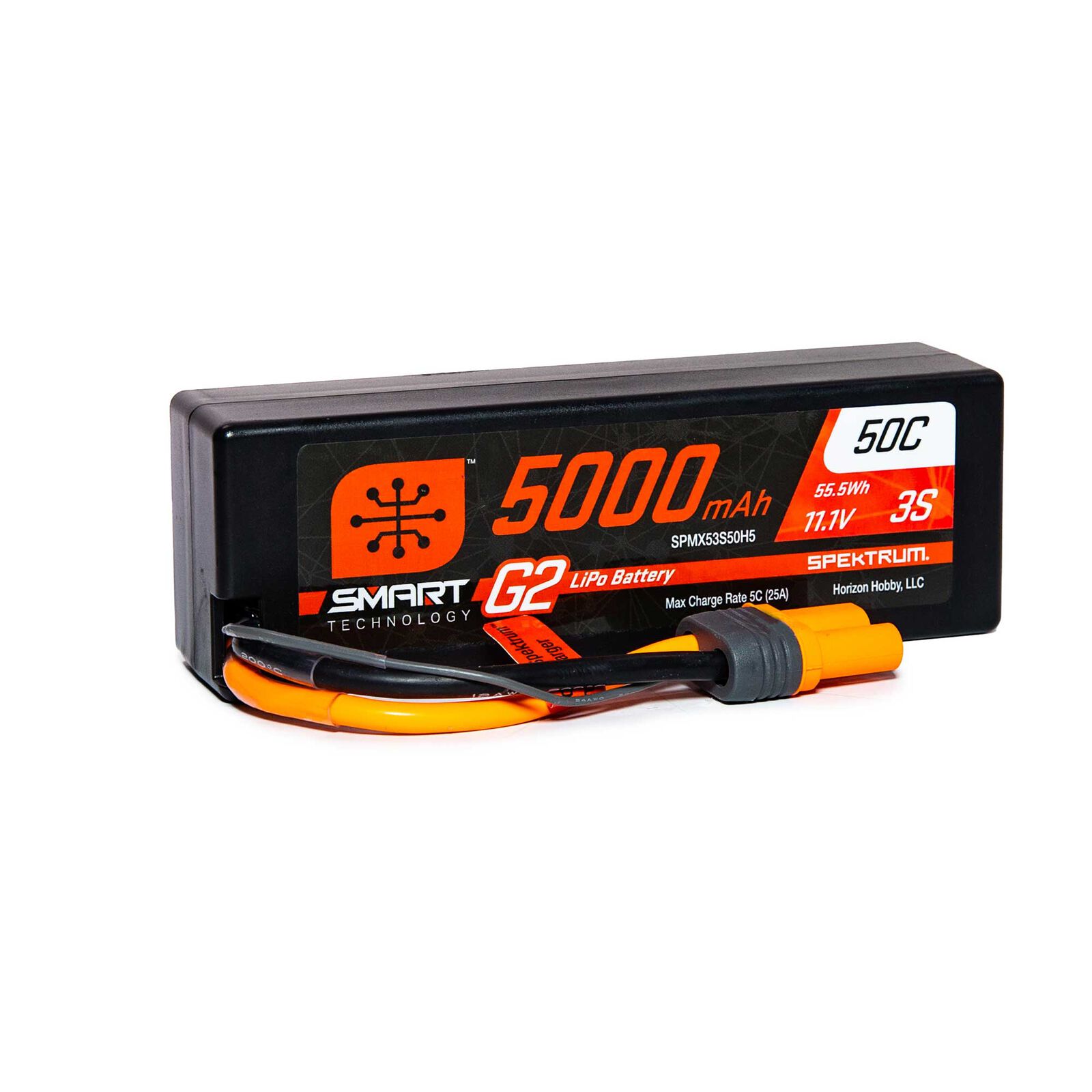 Spektrum Lipo Akku 5000mAh 3S 11.1V Smart G2 50C Hard Case IC5 SPMX53S50H5
