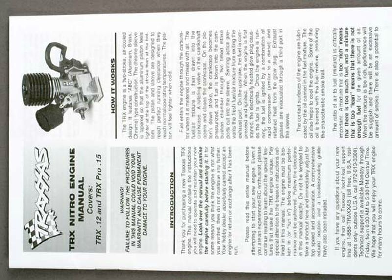 Traxxas TRX ENGINE MANUAL 4099