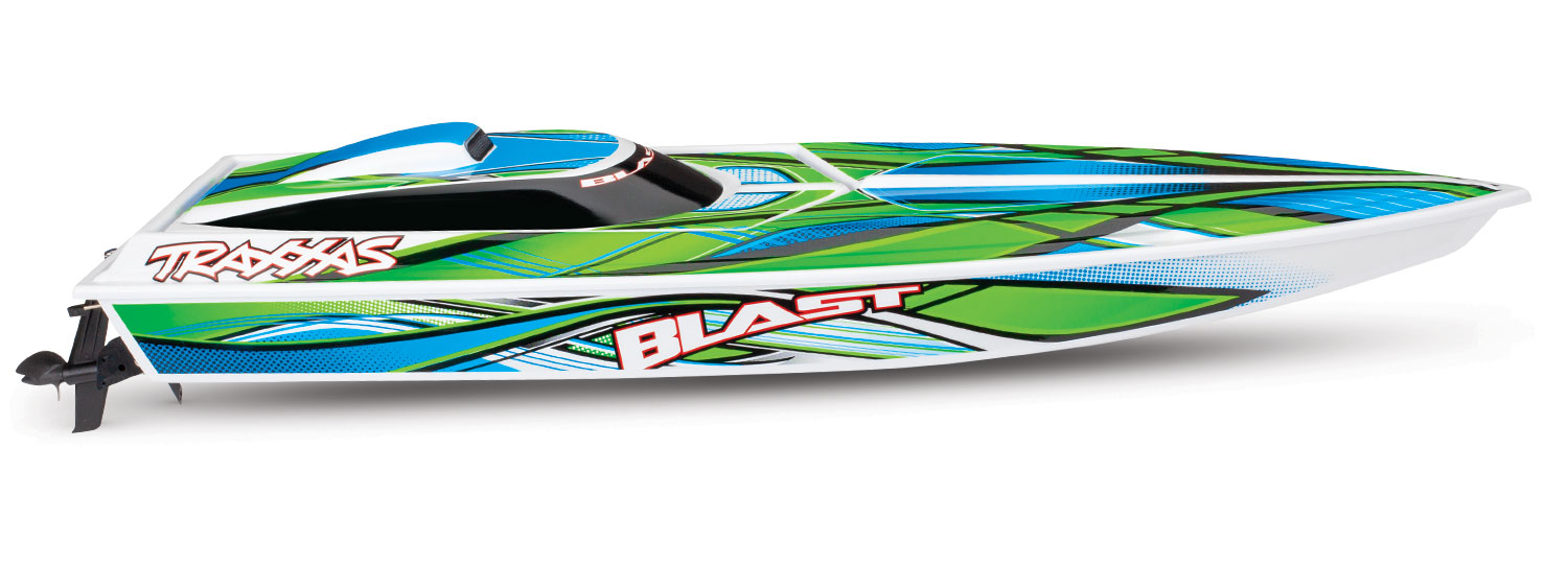 Traxxas Blast Rennboot weiß/grün +USB-C-Lader 38104-8 - Abbildung 2