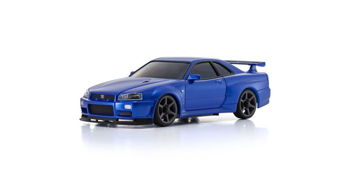 Kyosho Autoscale Mini-Z Skyline GT-R R34 V-Spec Nur II Metallic Blü (MA020) MZP460MB