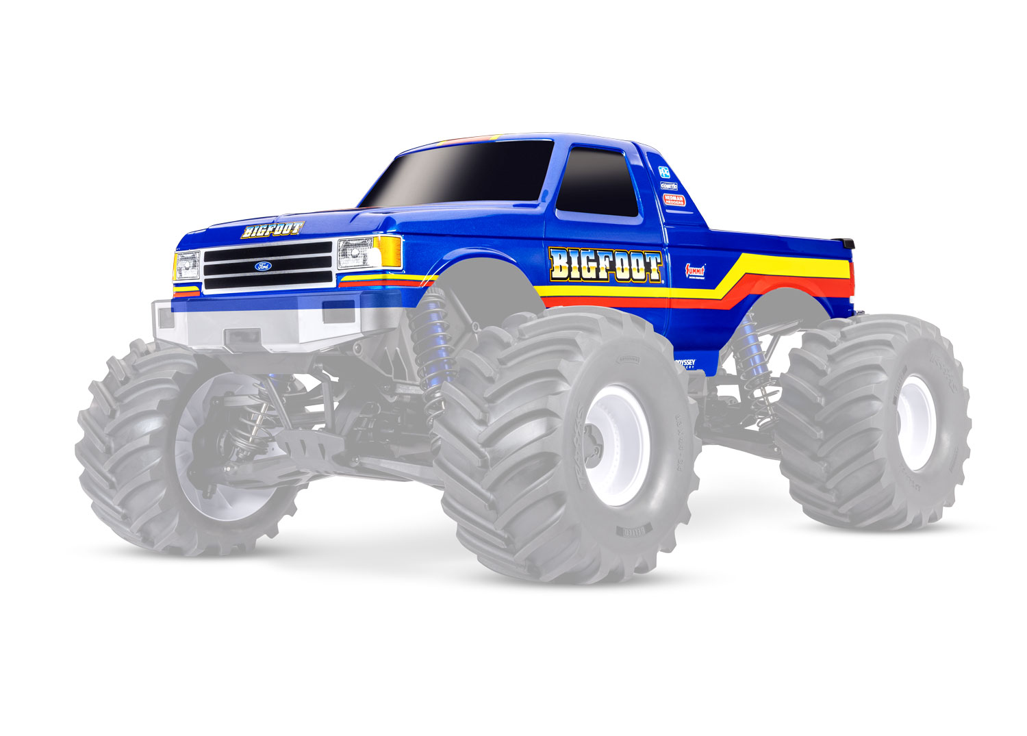 Traxxas Karosserie X-Maxx-MT Ford F150 Bigfoot #8 mit Aufkleber 7697