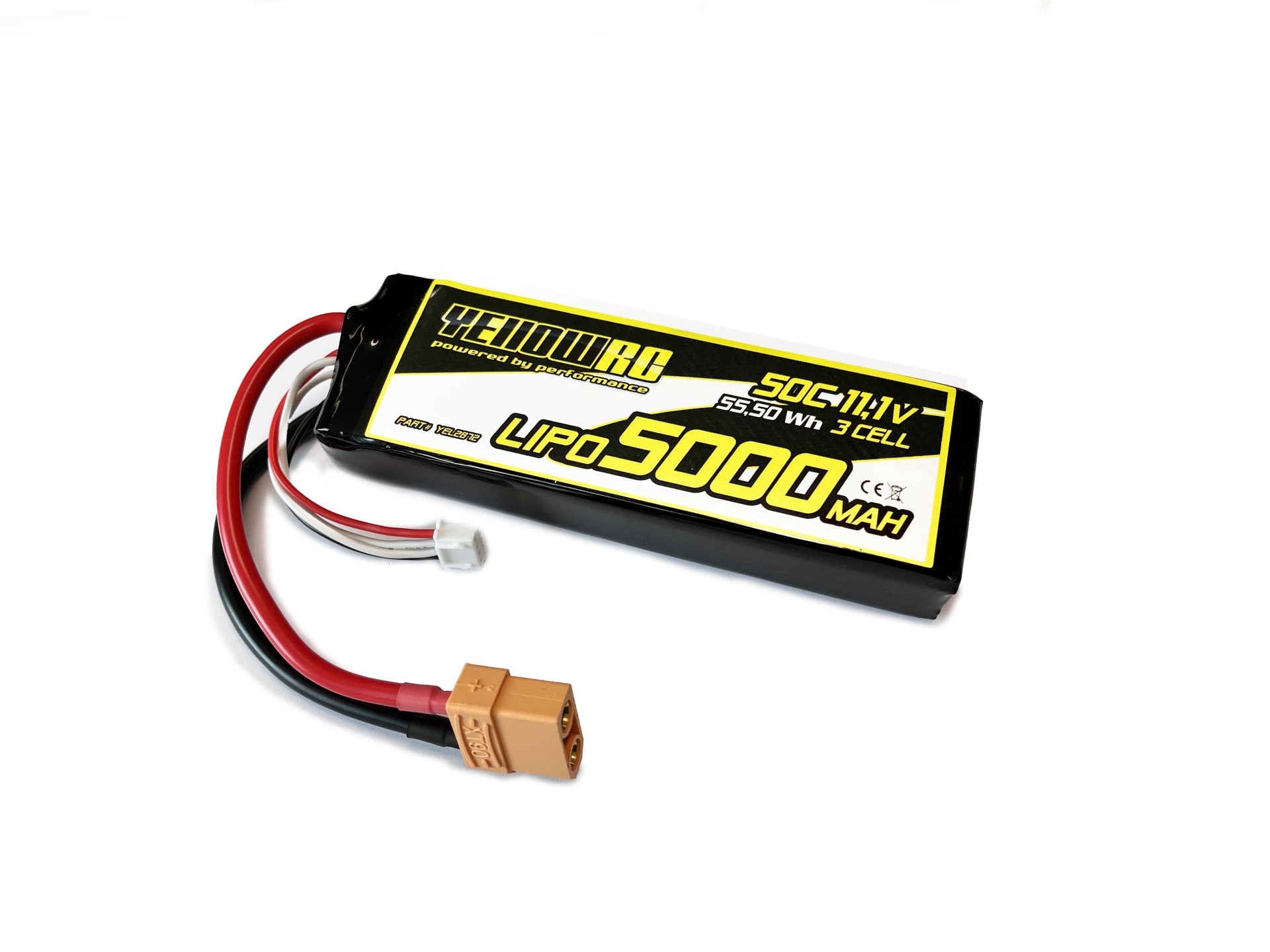 Yellow RC LiPo Akku 5000mAh 11.1V 3S 50C , XT90 YEL2872