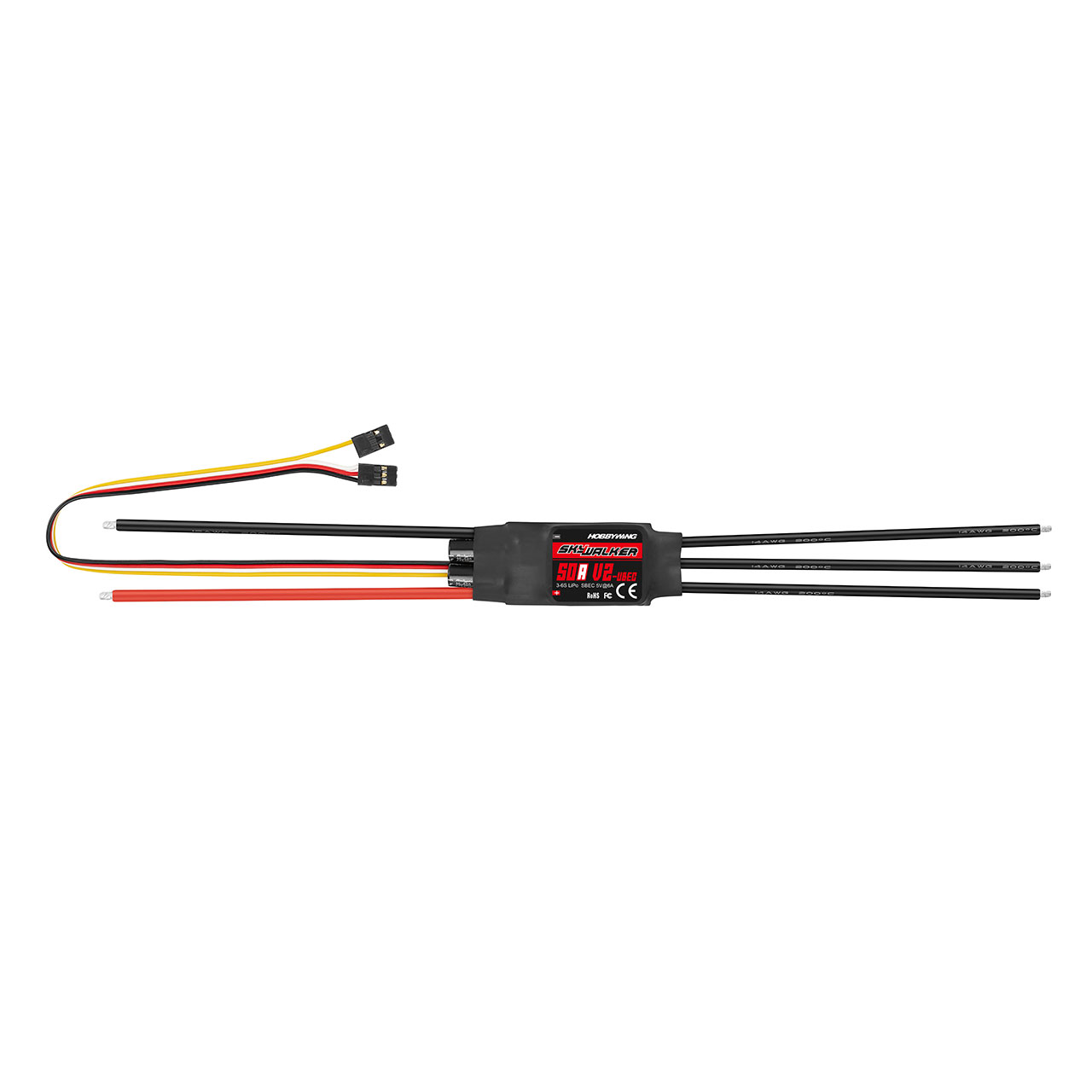 Hobbywing Skywalker V2 50A 6s 3-6s, 6A BEC 30216400