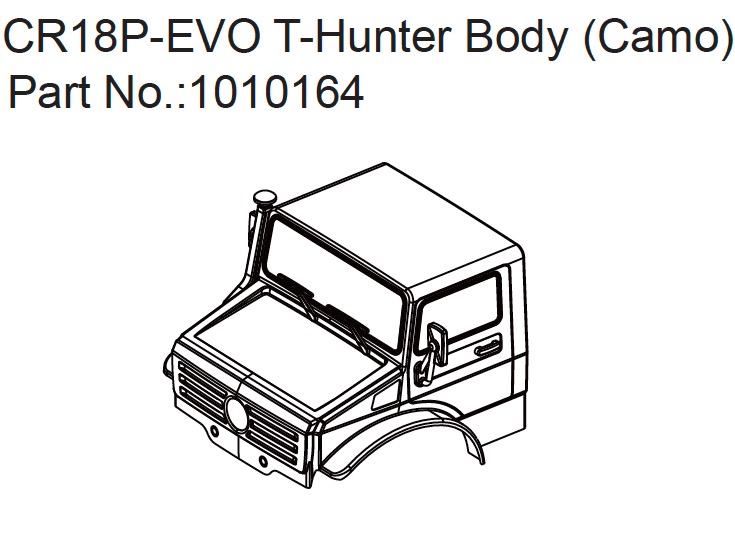 Hobby Plus T-Hunter PC Body (camo) - EVO 1:18 240357