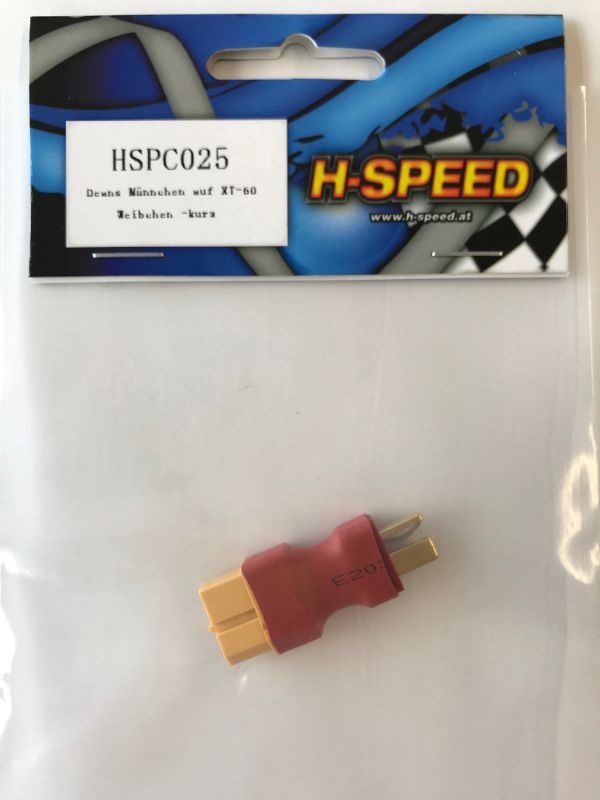 H-SPEED Deans Männchen auf XT60 Weibchen kurz Adapter HSPC025