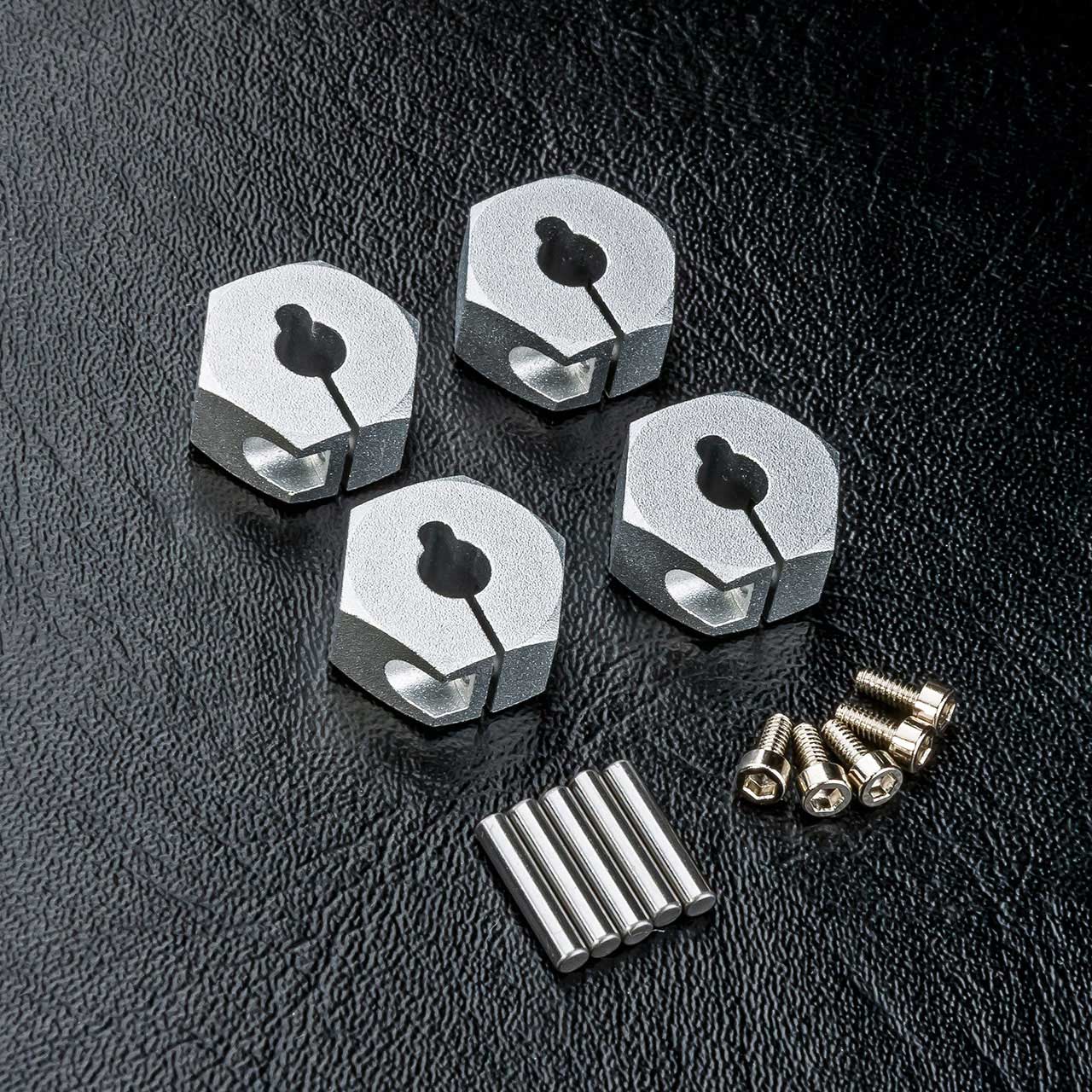 820122S Radmitnehmer Alu 6mm silber (4 Stück)