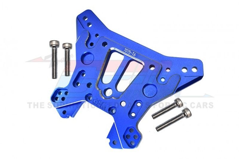 GPM Alu 7075-T6 Dämpfersteher hinten blau Traxxas Sledge