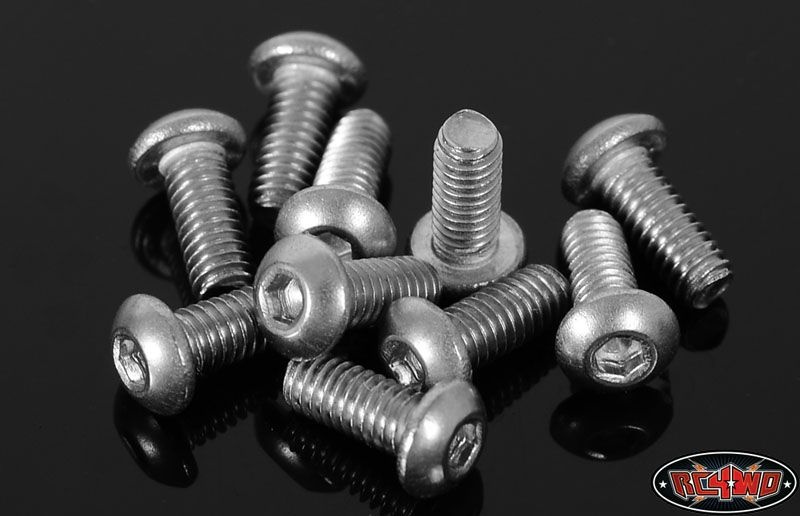 RC4WD Button Head Cap Screws M2.5 x 6mm (10) Z-S0763
