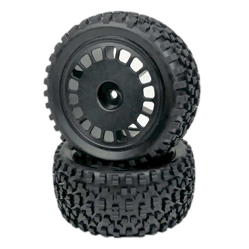 Absima 1:10 Buggy Räderset "Block" hinten schwarz (2) 2500057