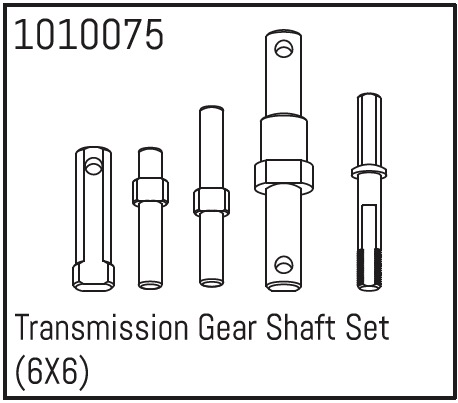 Hobby Plus Transmission Gear Shaft Set (6X6) 240120