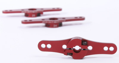 R17017R Servo Arm Alu 23Z Rot Doppelarm (1 Ebene) - Abbildung 2
