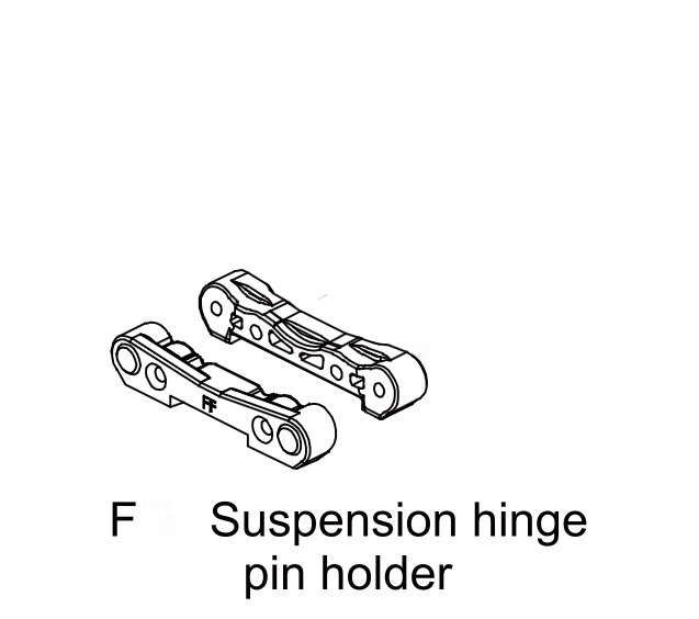 Absima Alu Front Suspension Hinge Pin Holder 1210003
