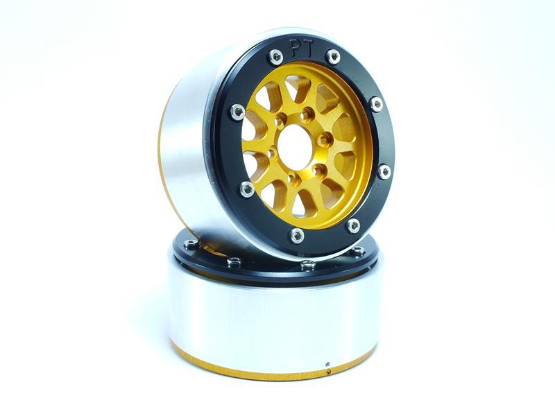 Metsafil Beadlock Wheels GEAR gold/schwarz 1.9 (2 St.) ohne Radnabe MT5030GOB