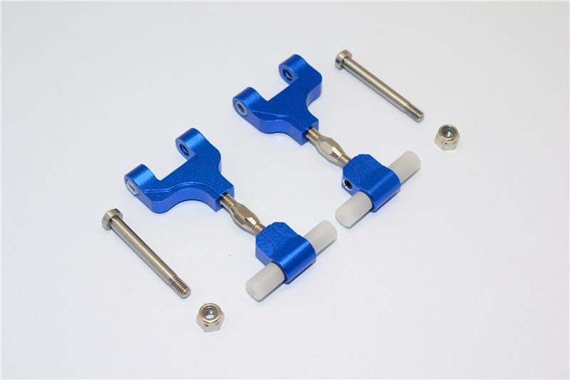 GPM Alu Querlenker einstellbar oben hinten blau Tamiya TT02