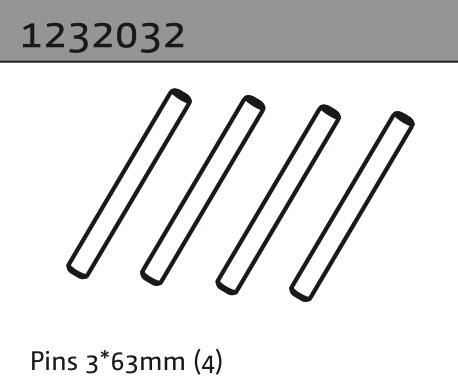 Absima Pins 3*63mm (4) 1232032