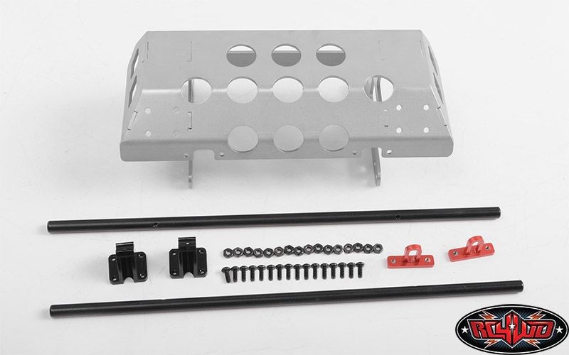 RC4WD Tarka Steel Tube Bumper with Skid Plate and D-Ring Mounts VVV-C0983