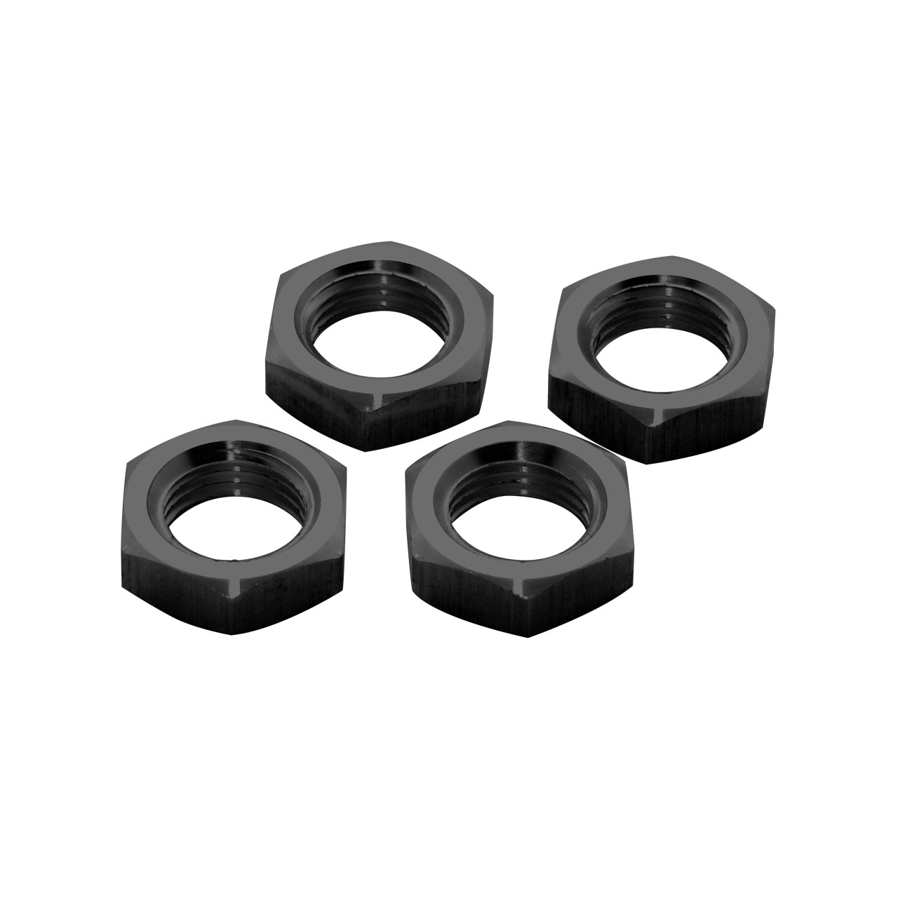 HoBao BLACK 1/8TH WHEEL NUTS (4) (ALSO FIT MUGEN) 84022H-B