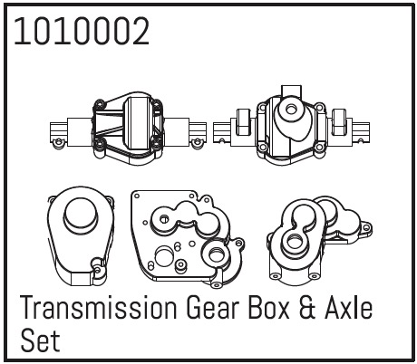 Hobby Plus Transmission Gear Box & Axle Set 240011