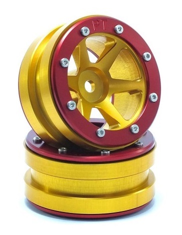 Metsafil Beadlock Wheels PT- Slingshot Gold/Rot 1.9 (2 St.) MT0030GOR