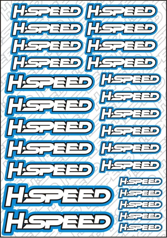 H-SPEED Aufkleber Bogen BLAU HSP0001