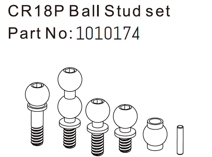 Hobby Plus Ball Stud Set - EVO 1:18 240314