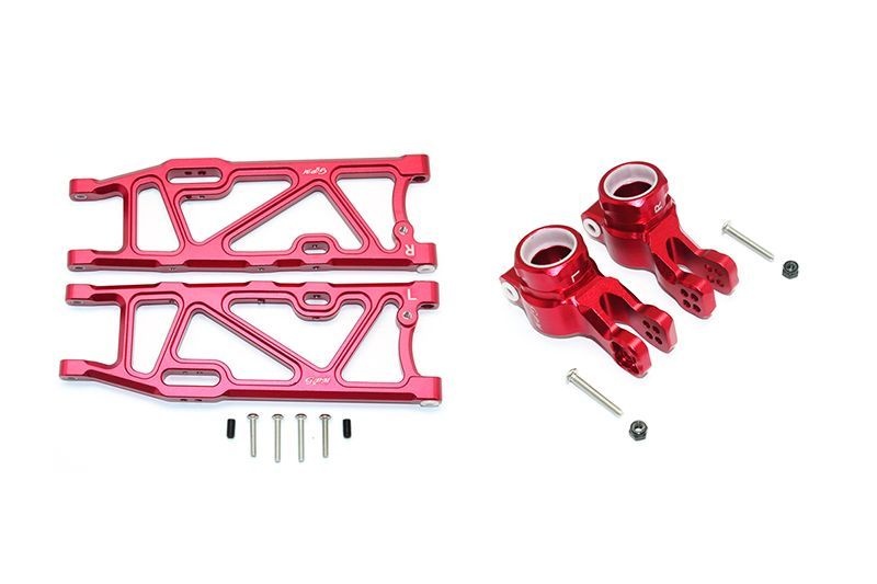 GPM Alu Aufhängungs-Set hinten rot ARRMA Kraton, Outcast, Notorius 6s MAK5622R