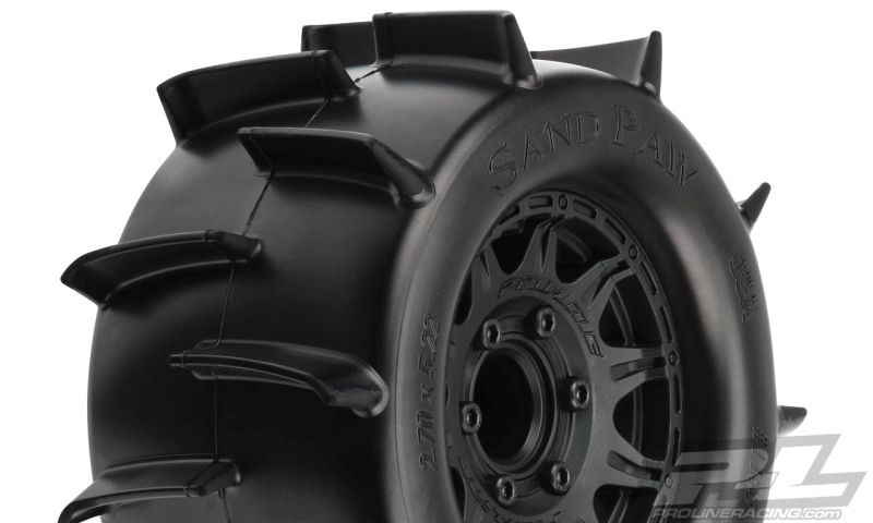 ProLine Sand Paw 2.8 auf Raid 6x39 Felge schwarz WchsAd TRX Nitro hinten, Elektro vorn, 4x4 v+h 1186-10