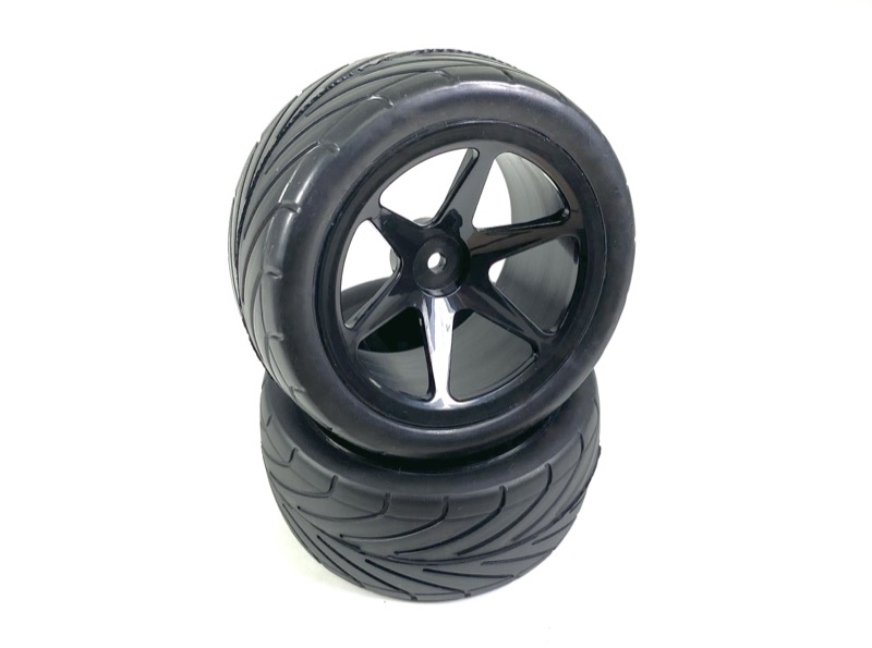 Absima 1:10 Buggy Räderset 6 Speichen/Street vorne schwarz (2) 2500018